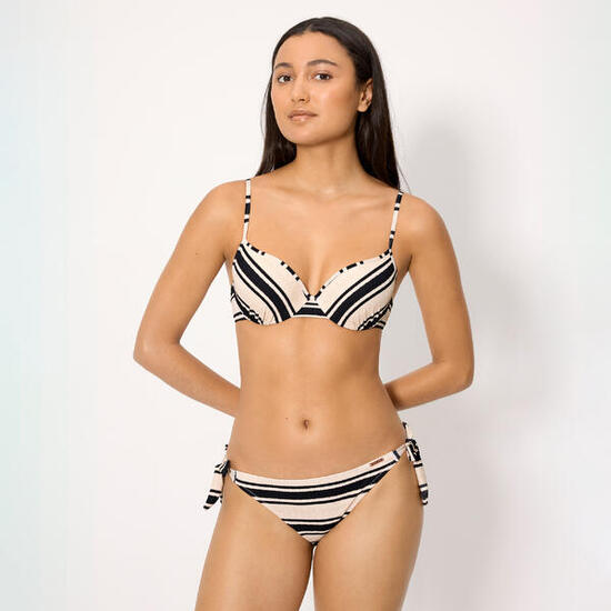Conjunto de bikini top con aro y braga anudada efecto punto copa B