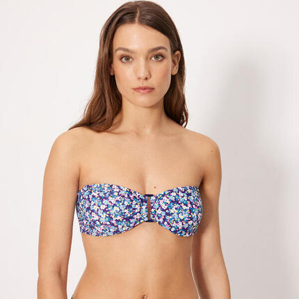 Top bikini bandeau liberty azul copa B