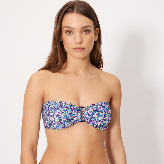 Top bikini bandeau liberty azul copa B