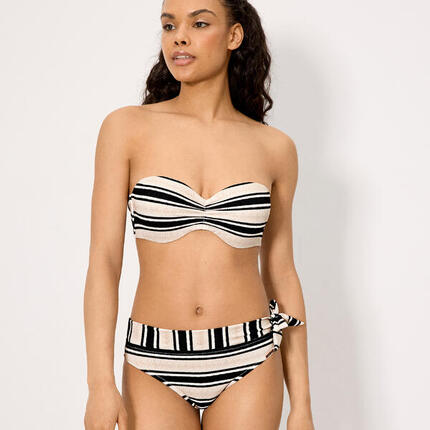 Ensemble bikini bandeau effet push-up, bonnet C