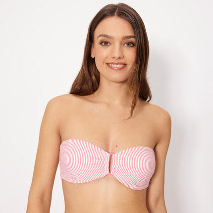 Top bikini bandeau bambula rosa copa B