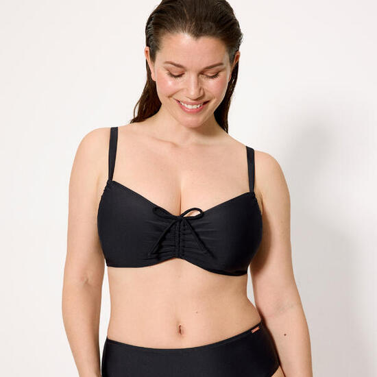 Top bikini reductor negro copas D y E