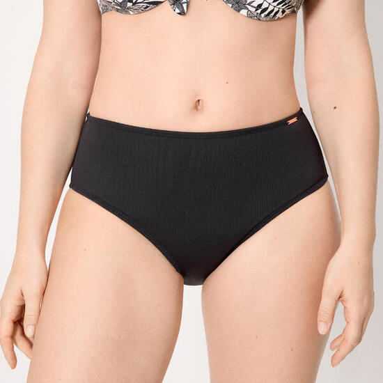 Braga bikini reductora alta micropiqué negro