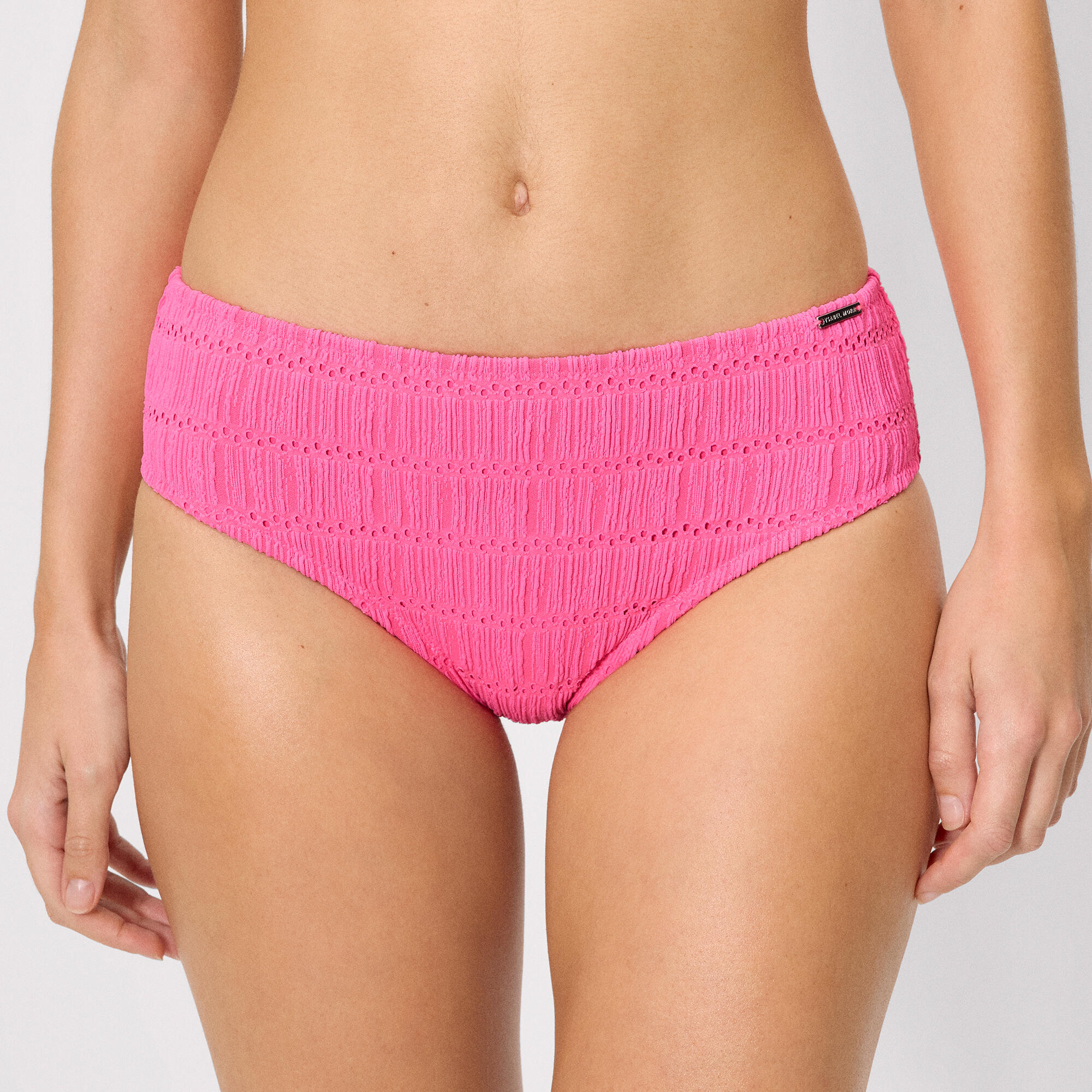Braga bikini midi textura rosa 1/4