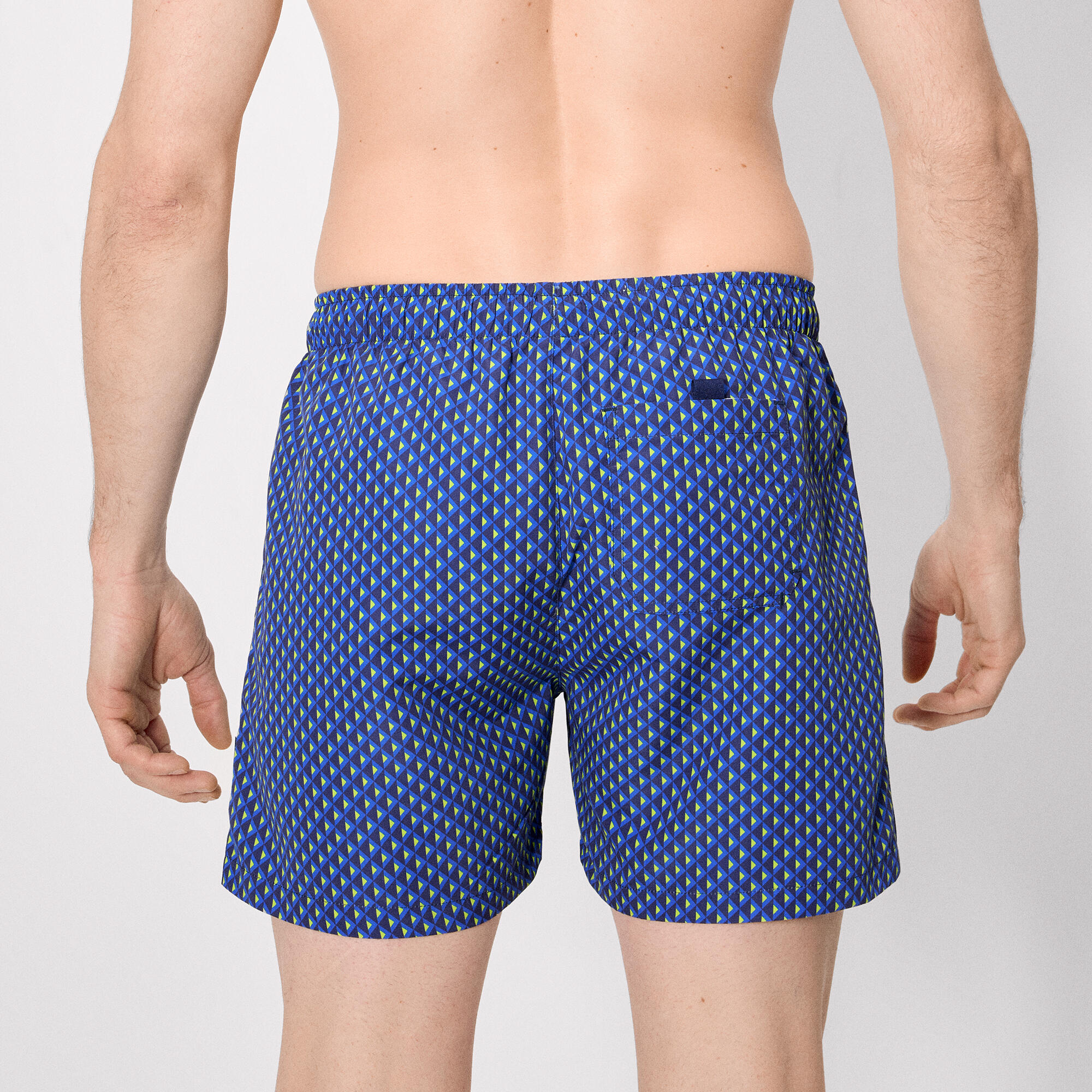 Bañador medio estampado étnico marino 2/4