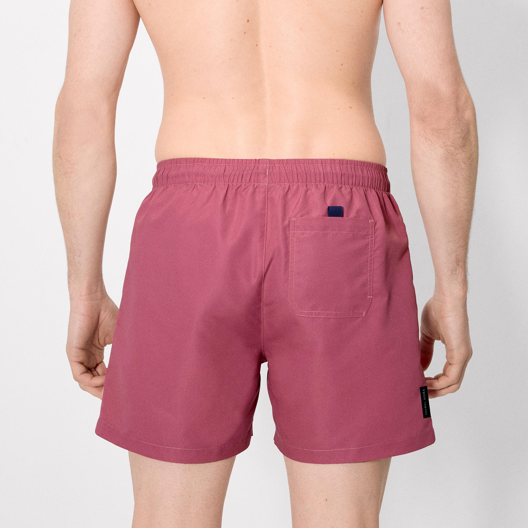 Bañador medio básico rosa oscuro empolvado 2/5
