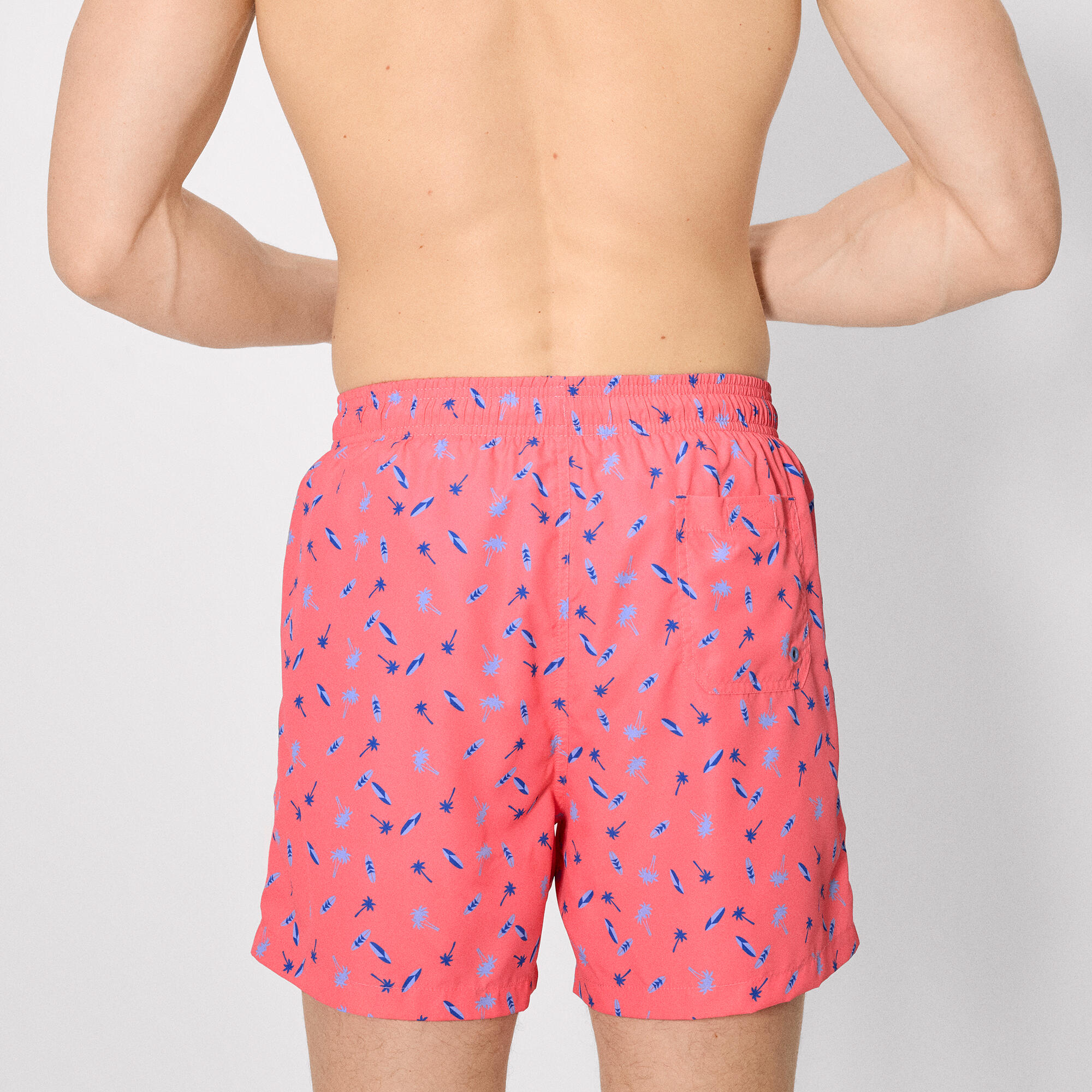 Maillot de bain une pièce à imprimé palmiers et planches de surf 2/5