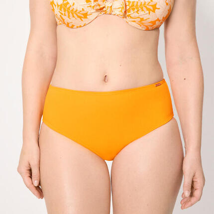 Braga bikini reductora alta micropiqué naranja