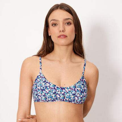 Top bikini triángulo liberty azul copa B