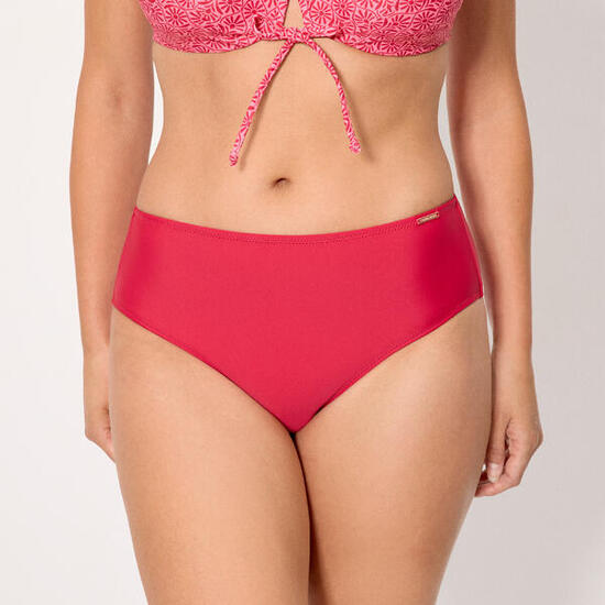 Braga bikini reductora alta rojo
