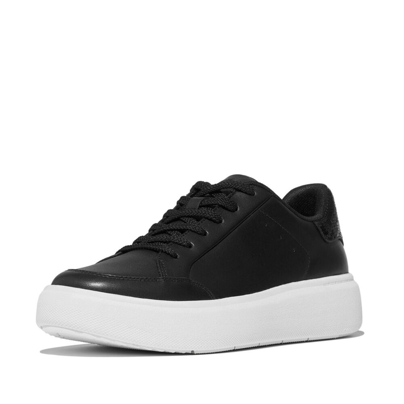 FITFLOP FitFlop Rtg Sequin-Backtab Leather Sneakers  ZWART 37