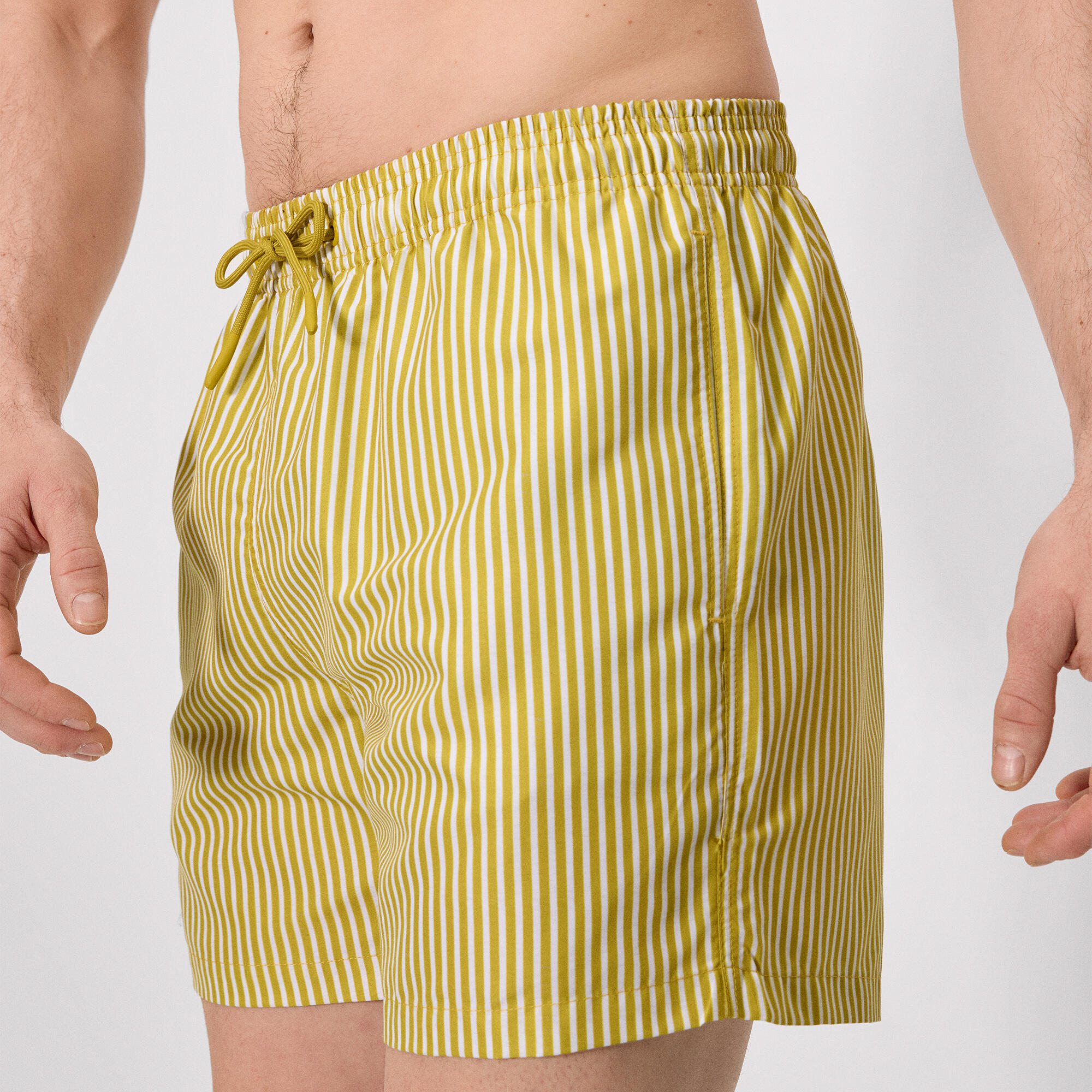 Bañador medio estampado rayas amarillo 4/5