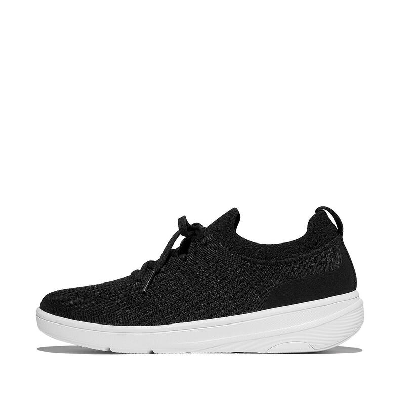 FITFLOP FitFlop Super-Q Knit Slip-On Laced Sneakers  ZWART 36