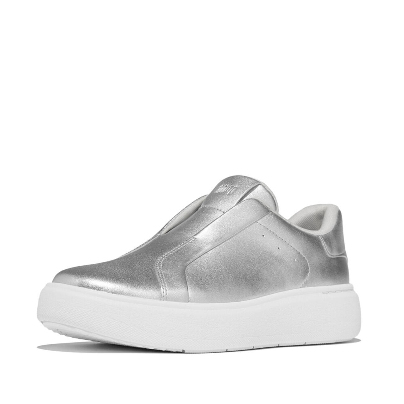 FITFLOP FitFlop Rtg Leather Laceless Sneakers  ZILVER 40