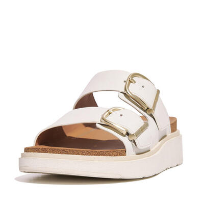 Fitflop fitflop gen-ff buckle two-bar leather slides urban wit 40