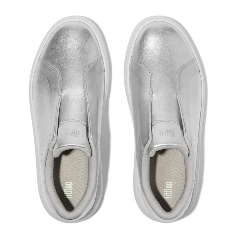 FITFLOP FitFlop Rtg Leather Laceless Sneakers  ZILVER 36