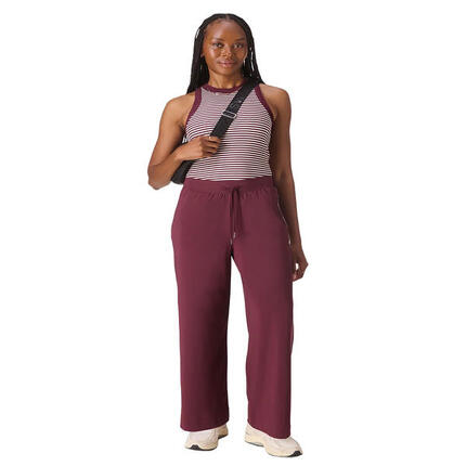 SWEATY BETTY Explorer Wide Leg 30" Broek BORDEAUXROOD L