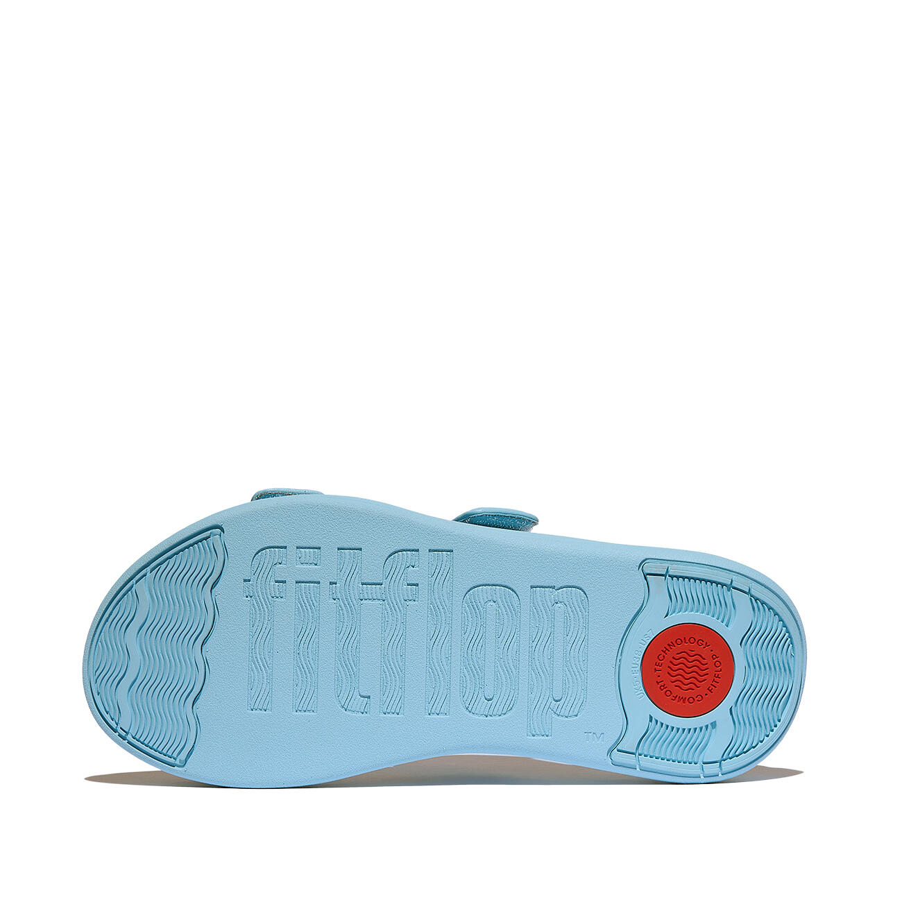 FITFLOP F-Mode Go Adjustable Flatform Two-Bar Slides Blauw  BONDI-BLAUW 38 4/7
