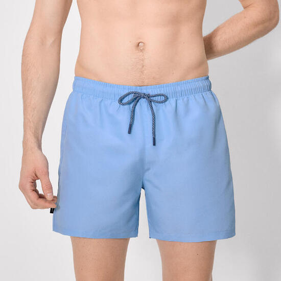 Maillot de bain bleu basique mi-long