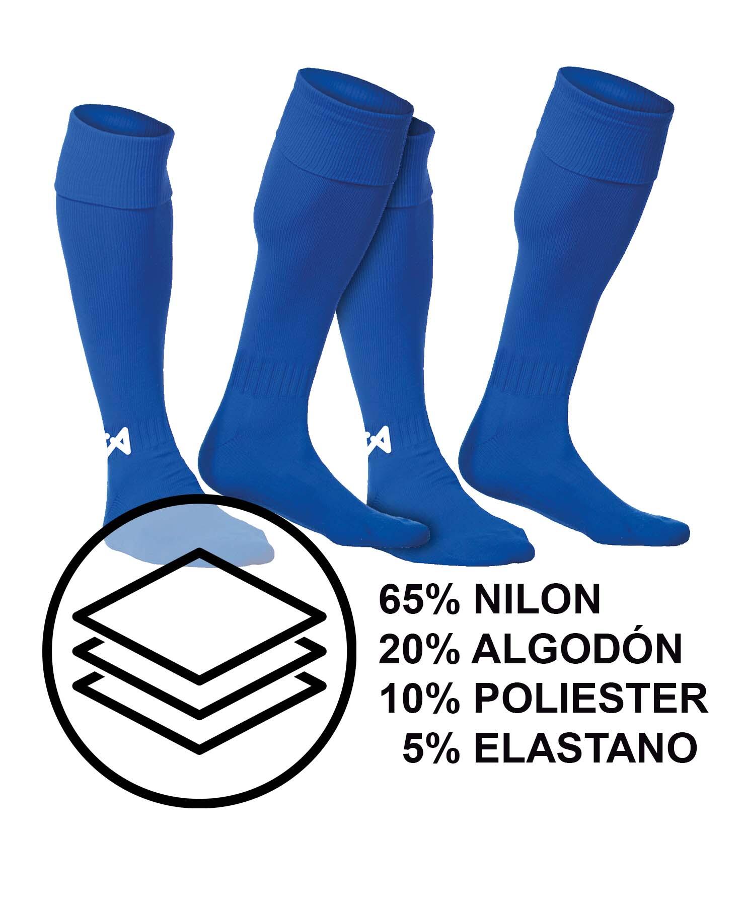 Pack 2 pares de Medias de Fútbol Asioka Soccer Royal Anti-pilling 5/6