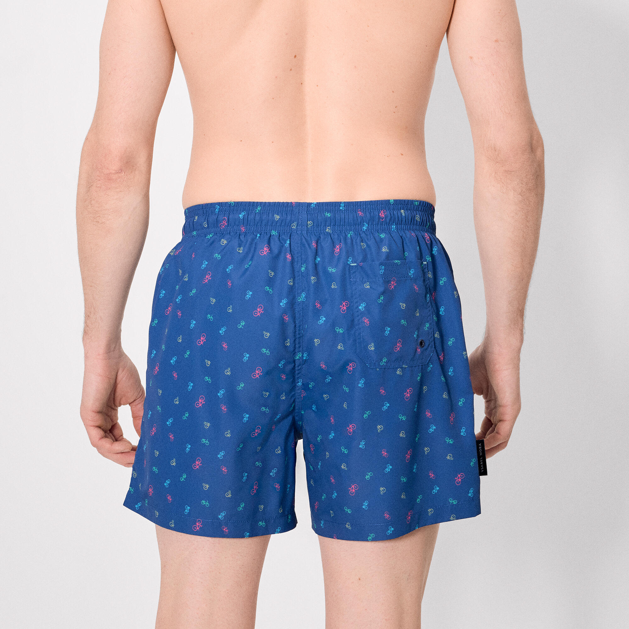 Bañador medio estampado bicicletas azul 2/5