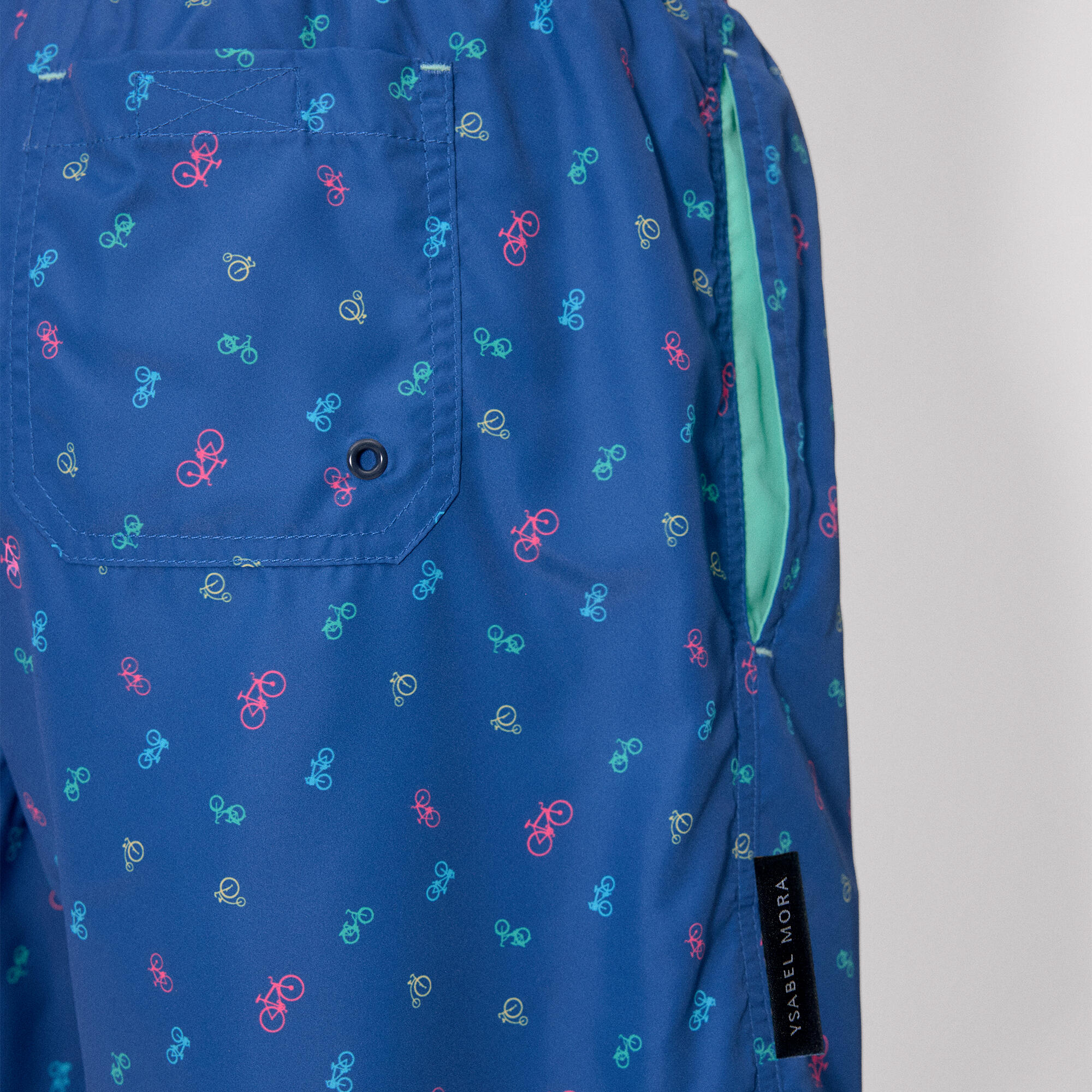 Bañador medio estampado bicicletas azul 5/5