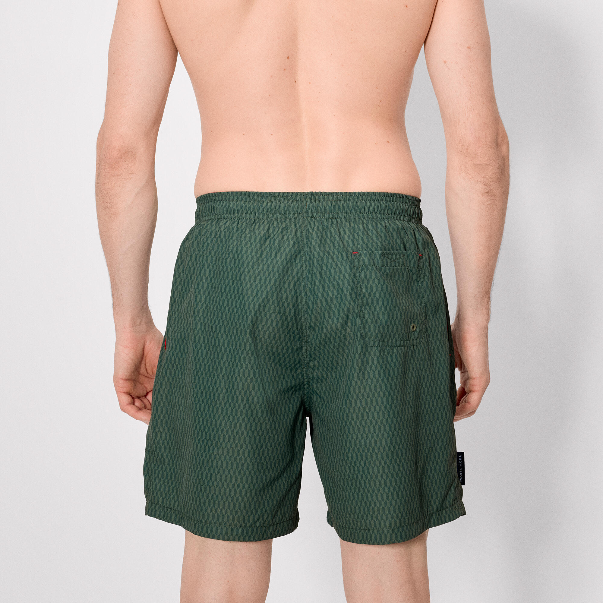 Maillot de bain long à imprimé ethnique vert 2/5