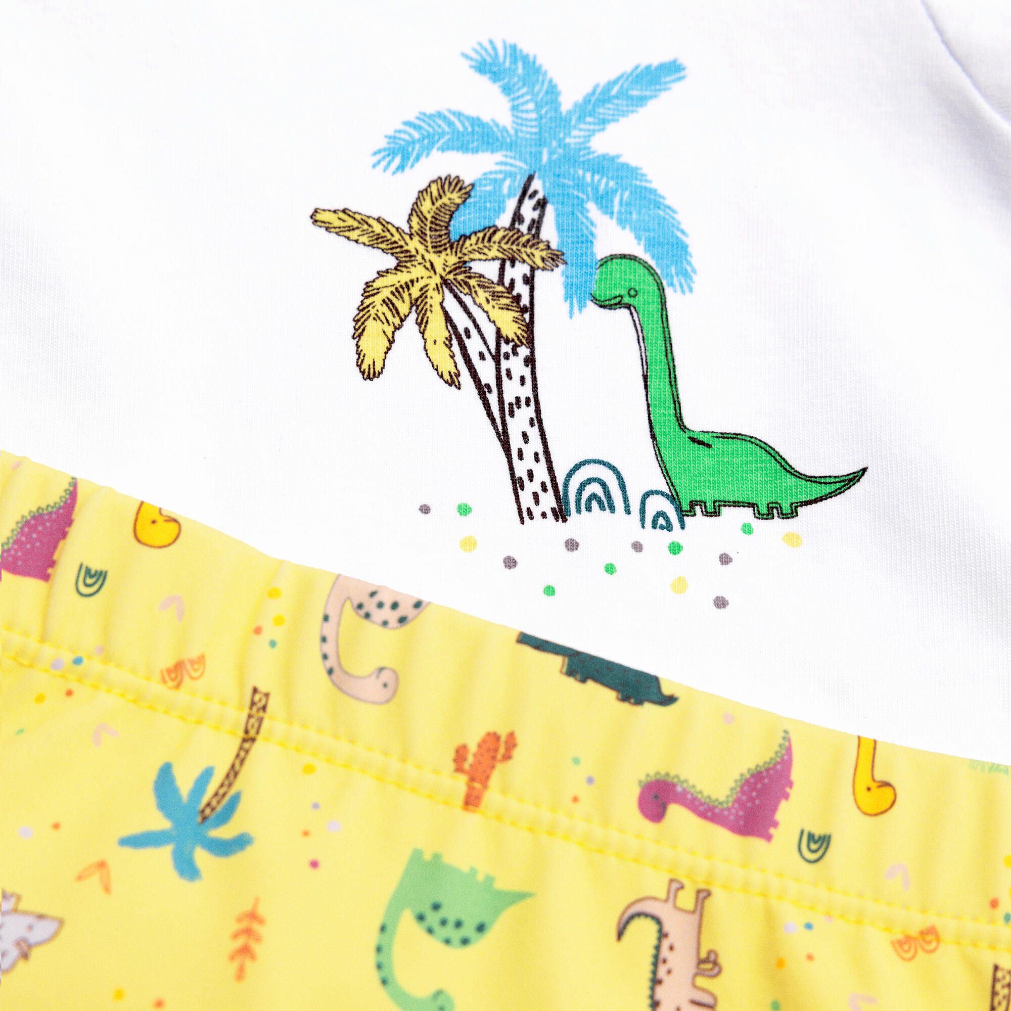 Ensemble t-shirt et caleçon imprimé dinosaure bébé 4/4