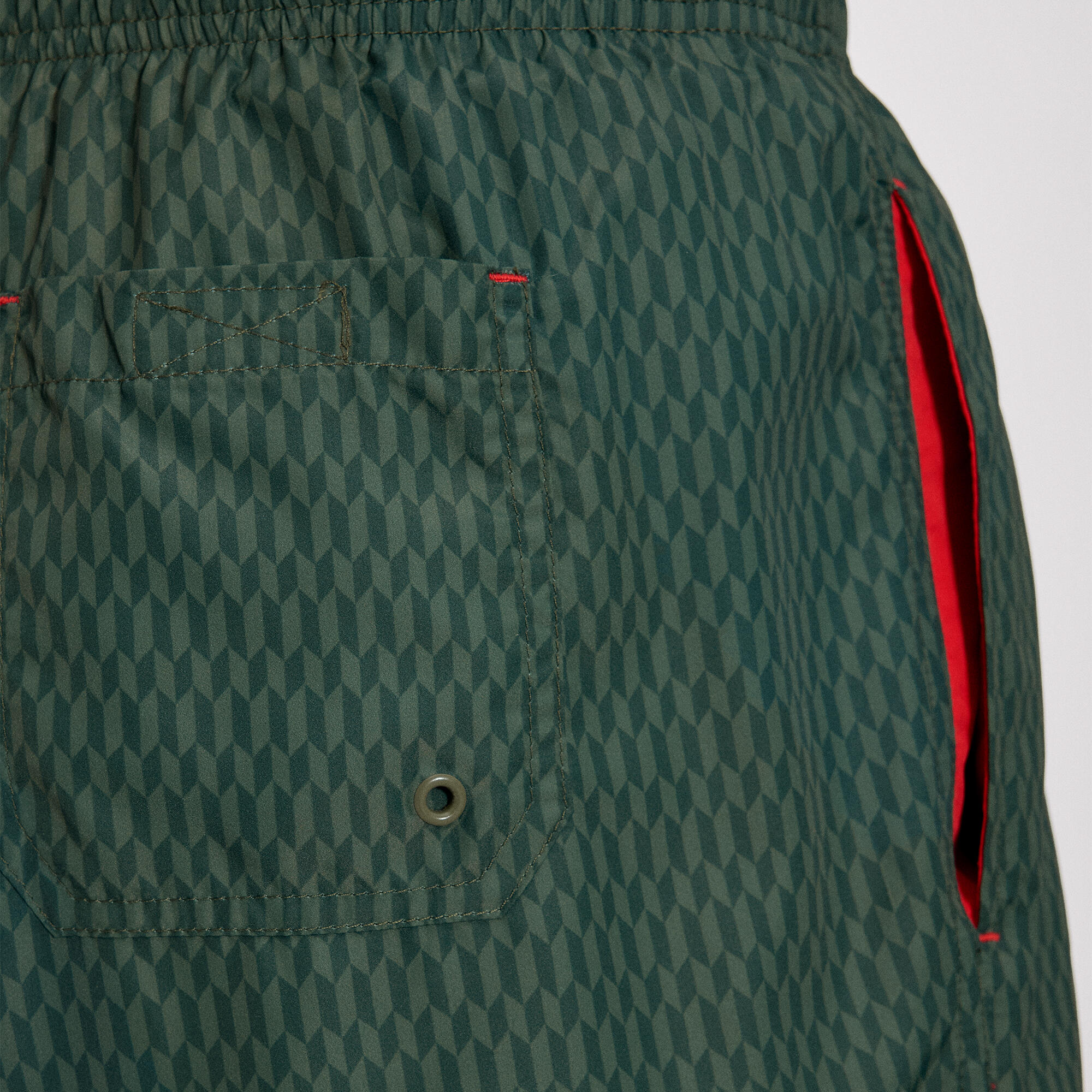 Maillot de bain long à imprimé ethnique vert 5/5