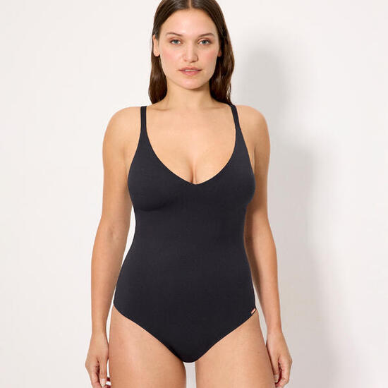 Maillot de bain amincissant gainant, noir, bonnet C