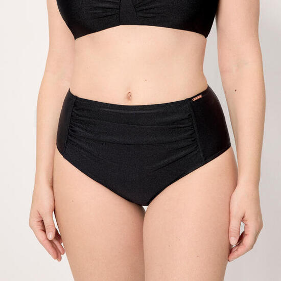 Braga bikini reductora alta con brillo negro