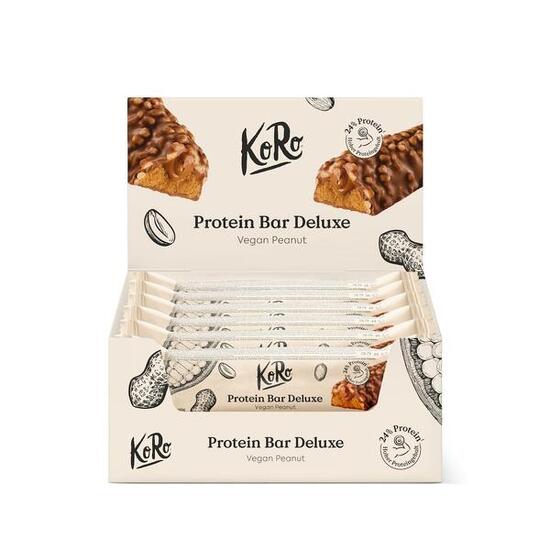 Barre protéinée Deluxe vegan cacahuète 12 x 55 g