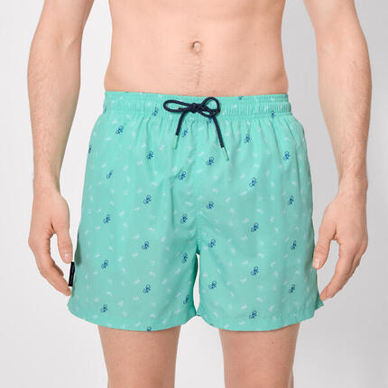 Maillot de bain une pièce à imprimé vélo vert