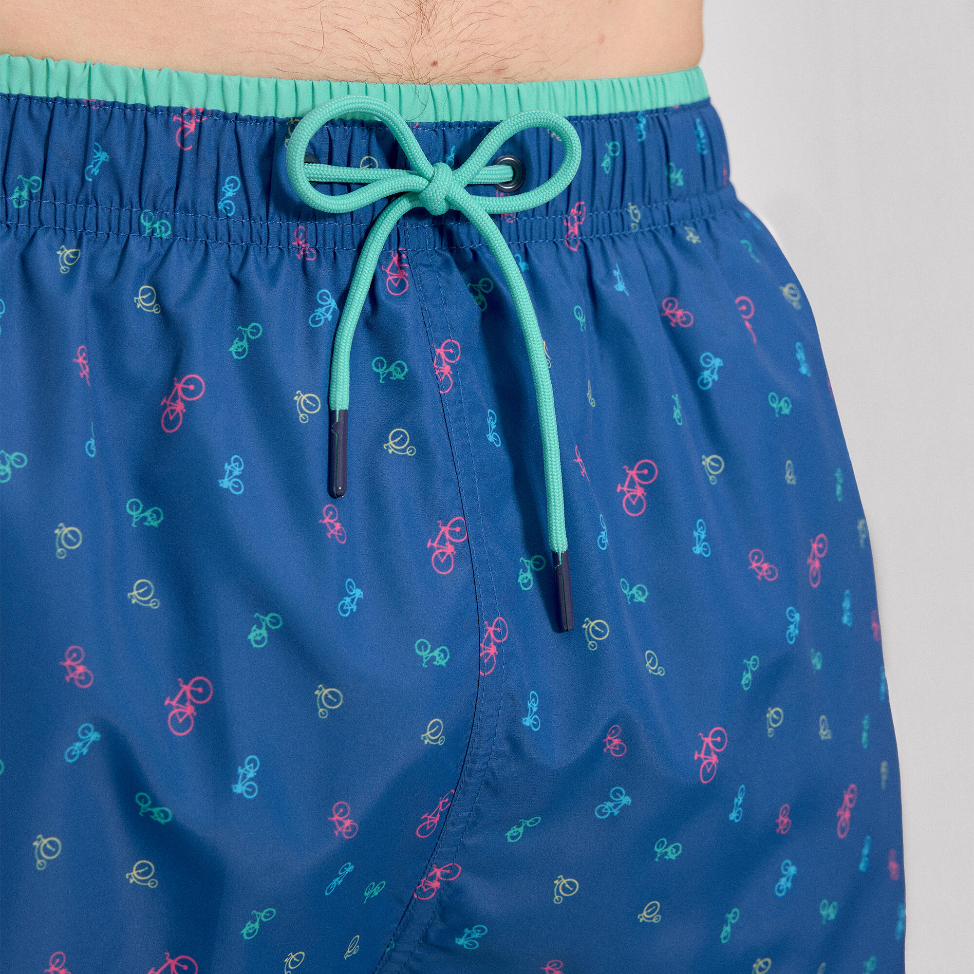 Bañador corto estampado bicicletas azul 4/5