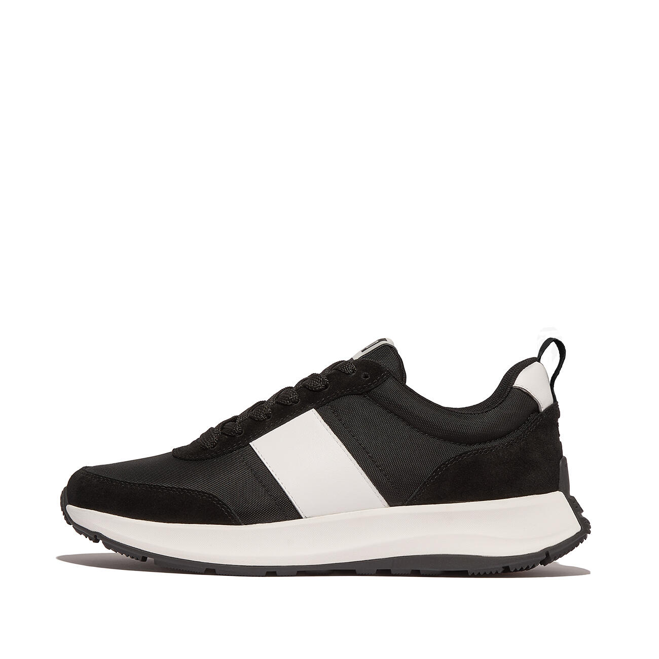 FITFLOP FitFlop F-Mode Flow Sneaker - Mixed Materials  ZWART-WIT 45 3/7