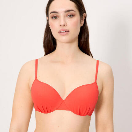Top bikini micropiqué coral copa C