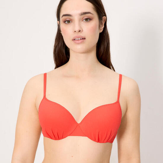 Top bikini micropiqué coral copa C
