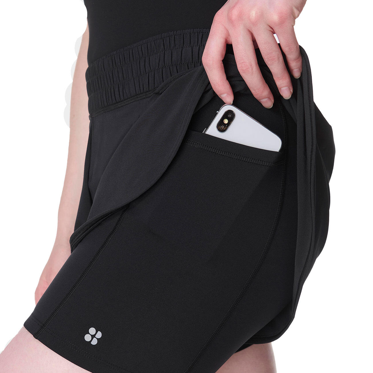 SWEATY BETTY Get Set 2-in-1 Multi Train Shorts  ZWART XL 5/7
