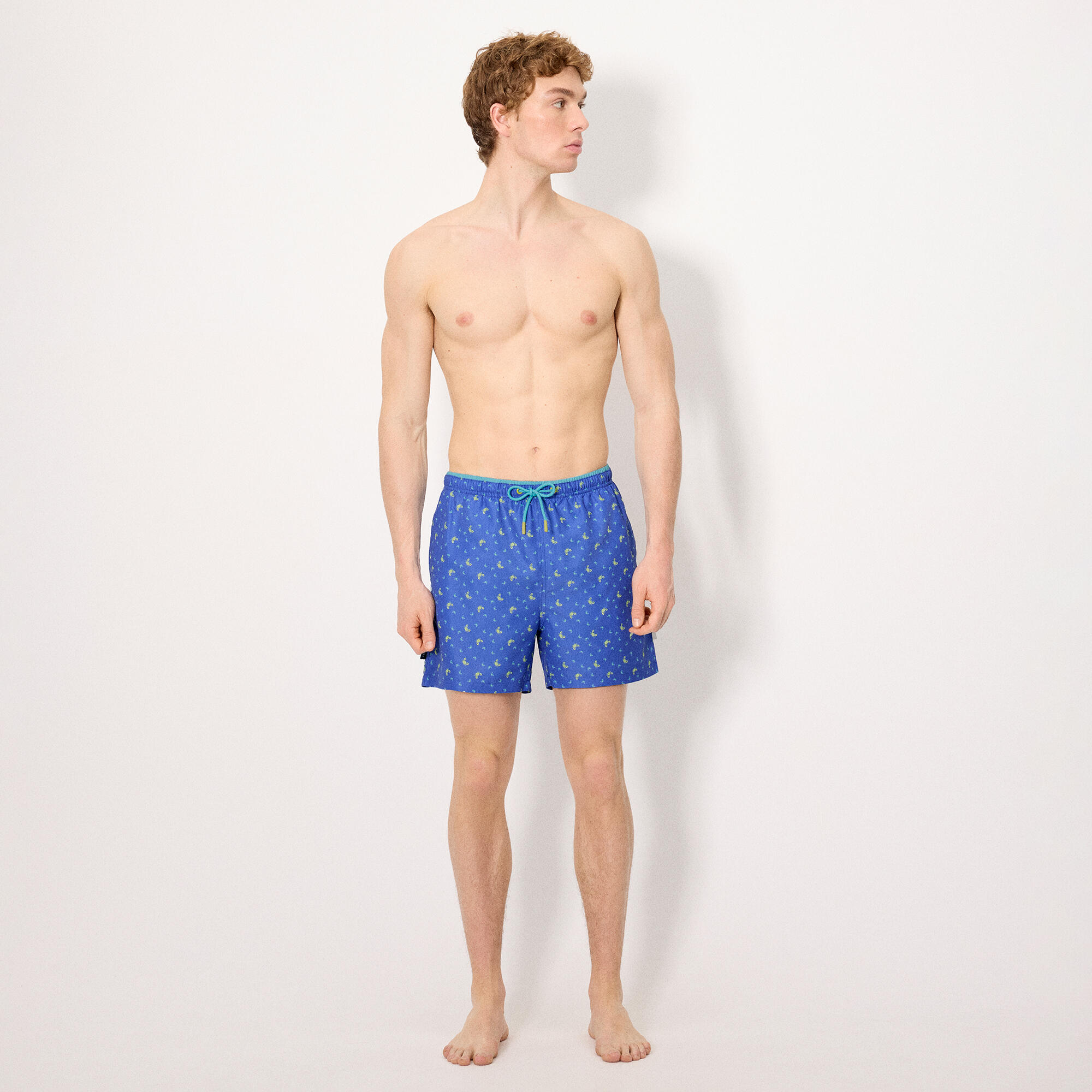 Bañador medio estampado cangrejos azul 5/5