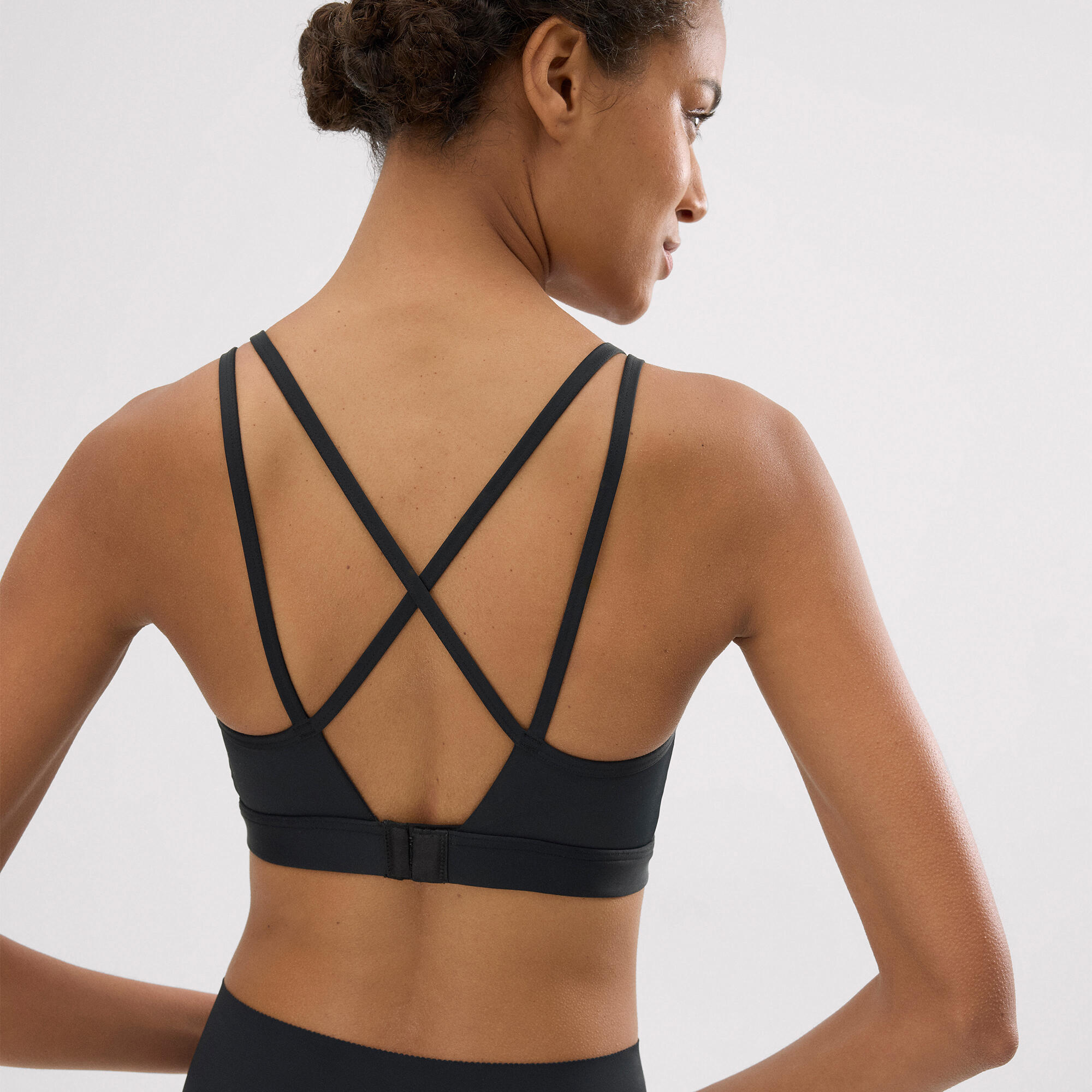 Soutien-gorge de sport compressif à dos croisé, noir 2/5