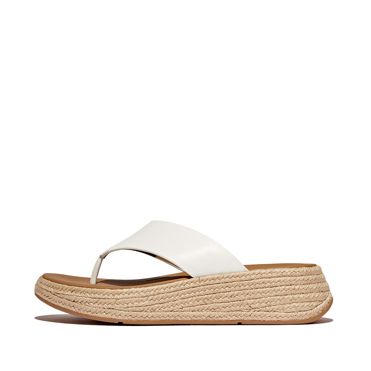FITFLOP FitFlop F-Mode Espadrille Leather Flatform T/Post Sandals  URBAN WIT 42 3/7