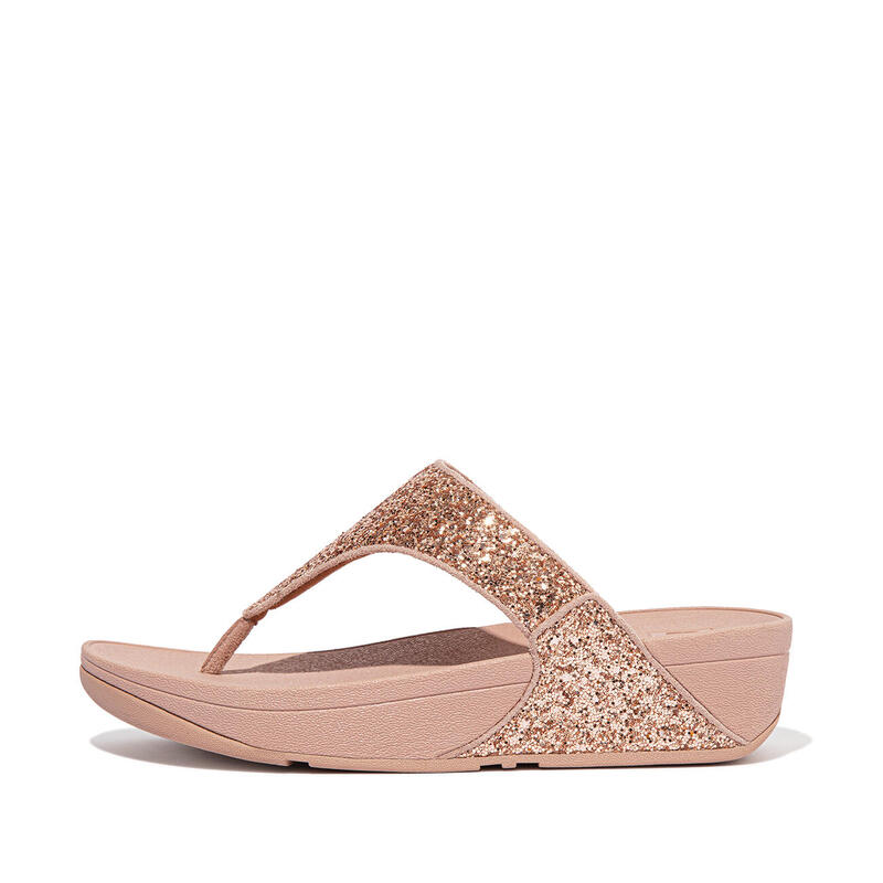 FITFLOP Lulu Glitter Toe-Thongs PU Glitter  ROSE 42
