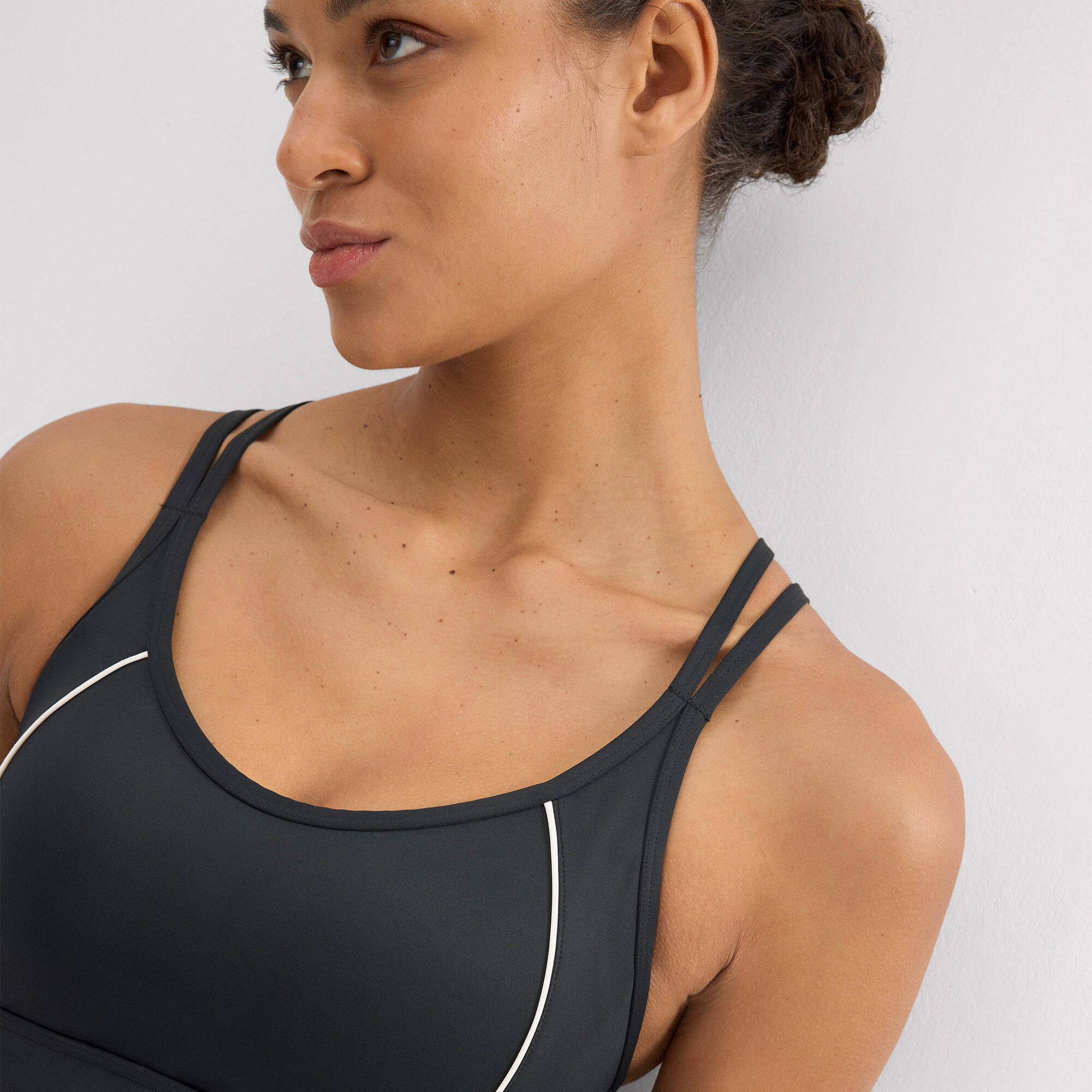 Soutien-gorge de sport compressif à dos croisé, noir 4/5