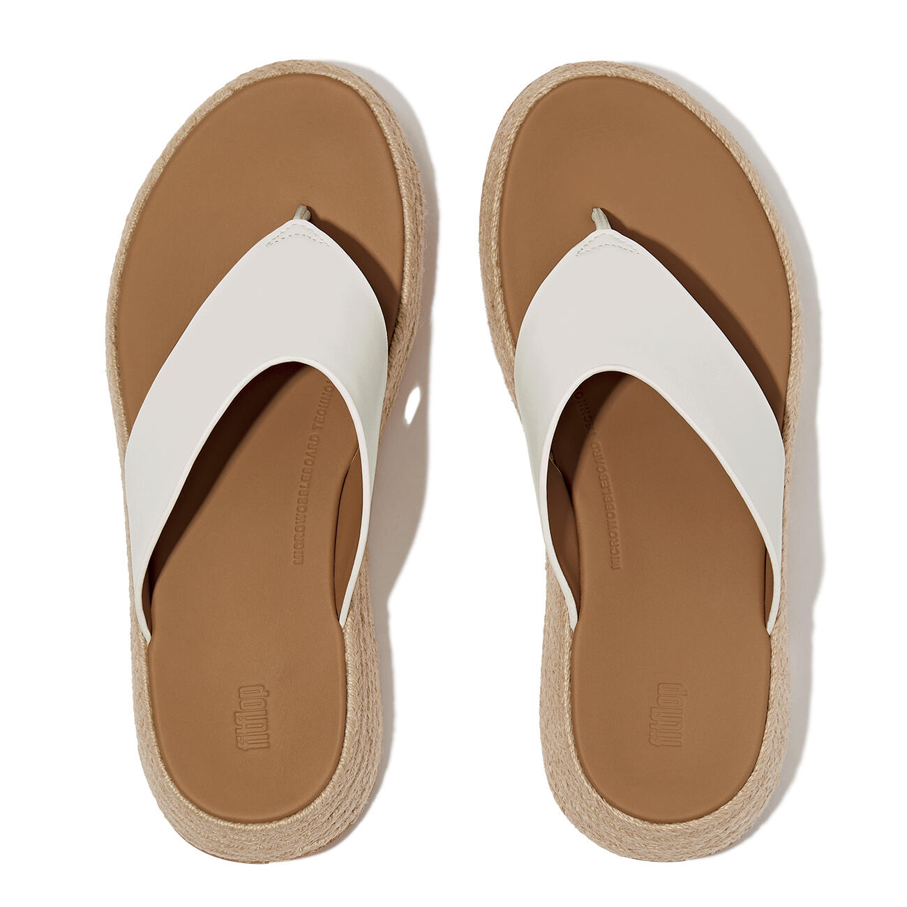 FITFLOP FitFlop F-Mode Espadrille Leather Flatform T/Post Sandals  URBAN WIT 42 5/7