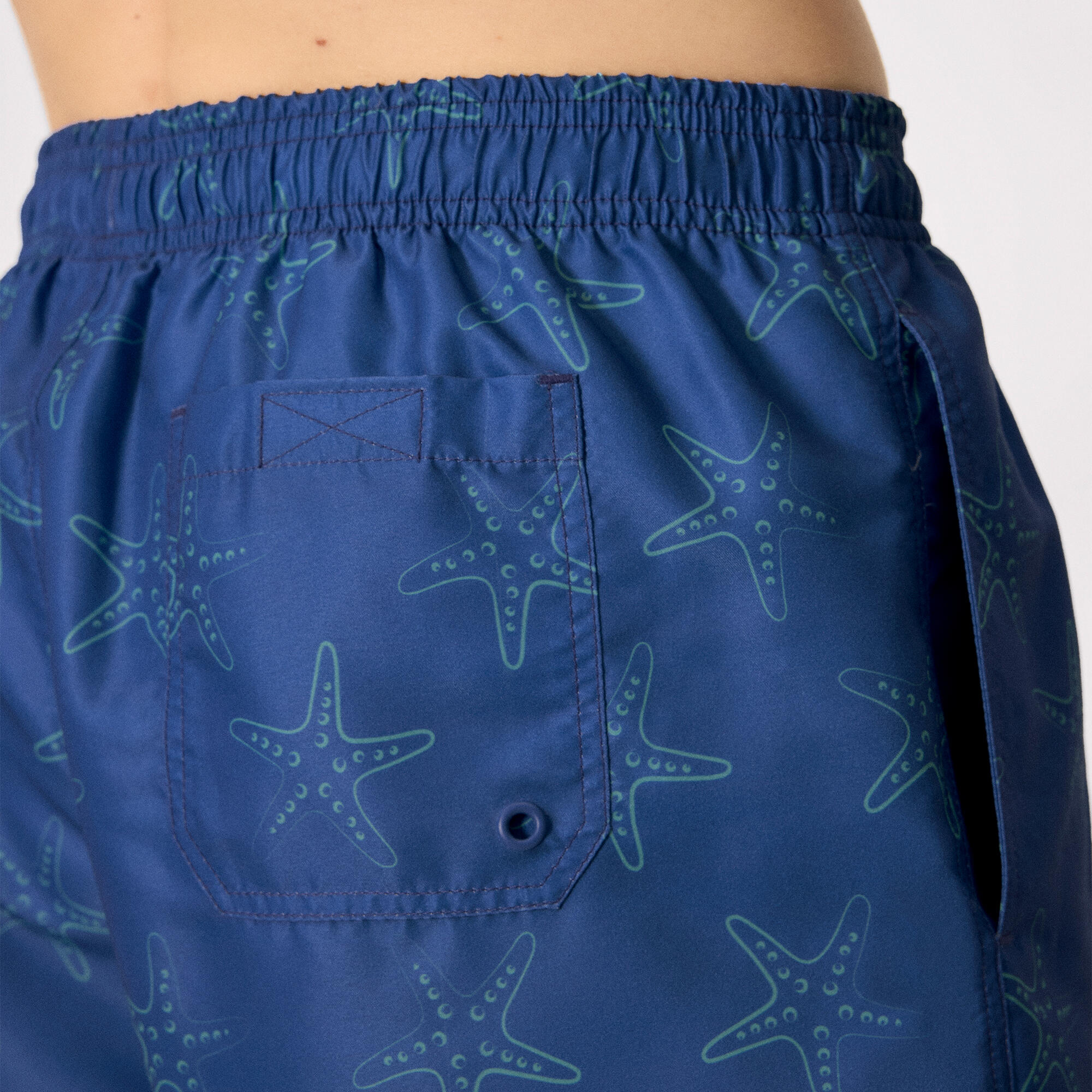 Bañador medio estampado estrellas mar azul 4/4