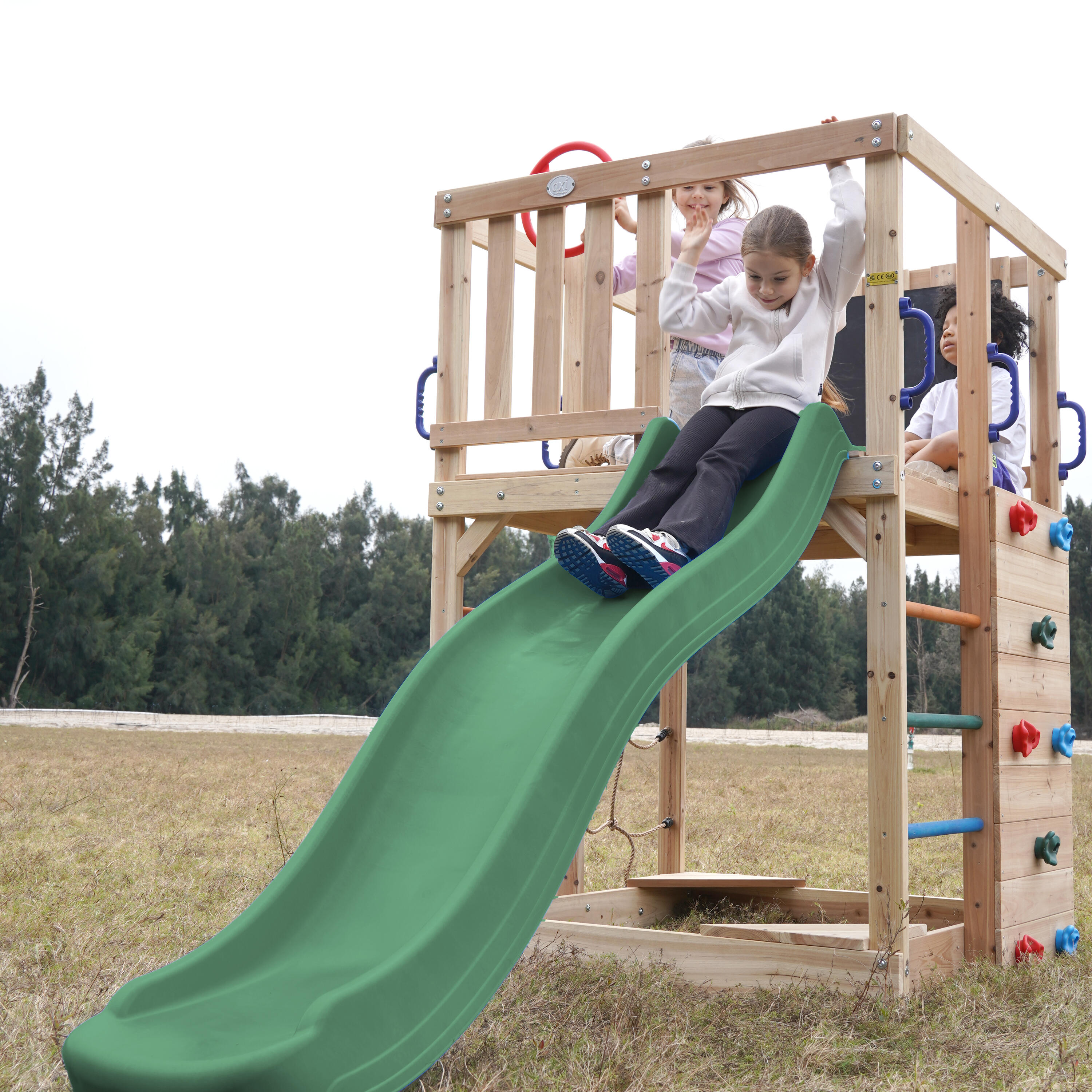 Aire de Jeux - Structure d'escalade, AXI Sam, Toboggan Vert 3/7