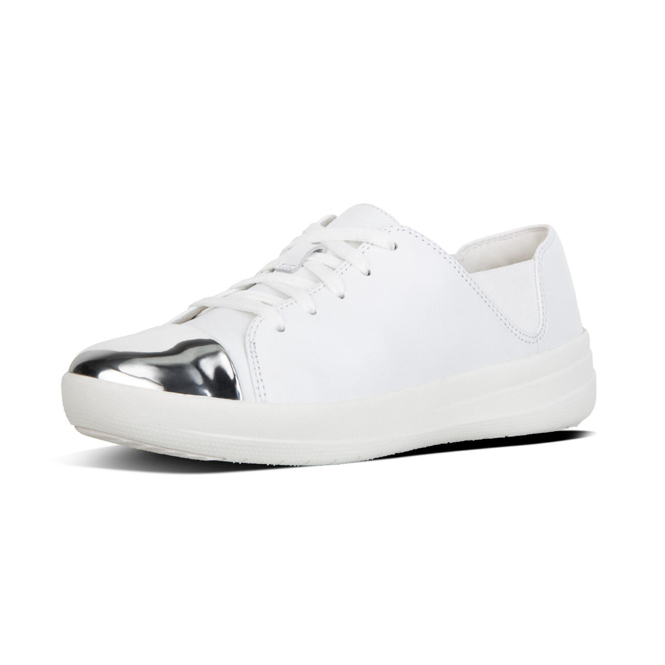 FITFLOP F-Sporty Mirror-Toe Sneaker Leather  URBAN WIT 38 3/6