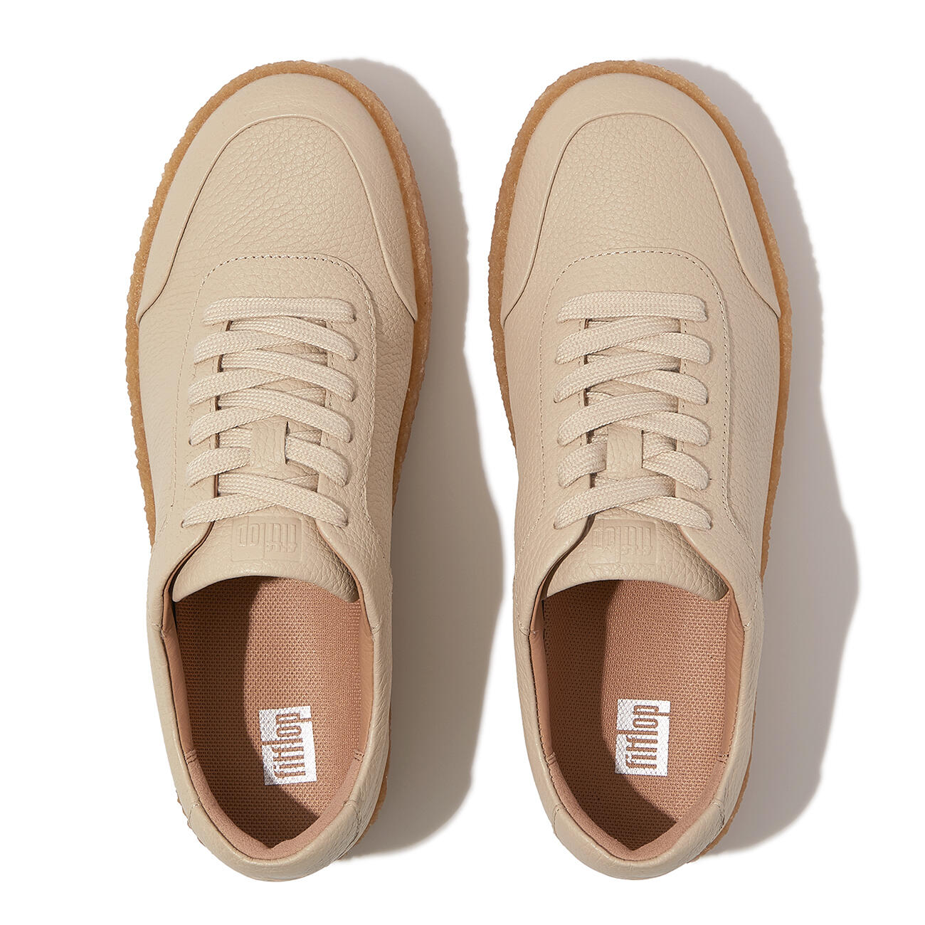 FITFLOP Rally Leren Sneakers  STEENBEIGE 36 5/7