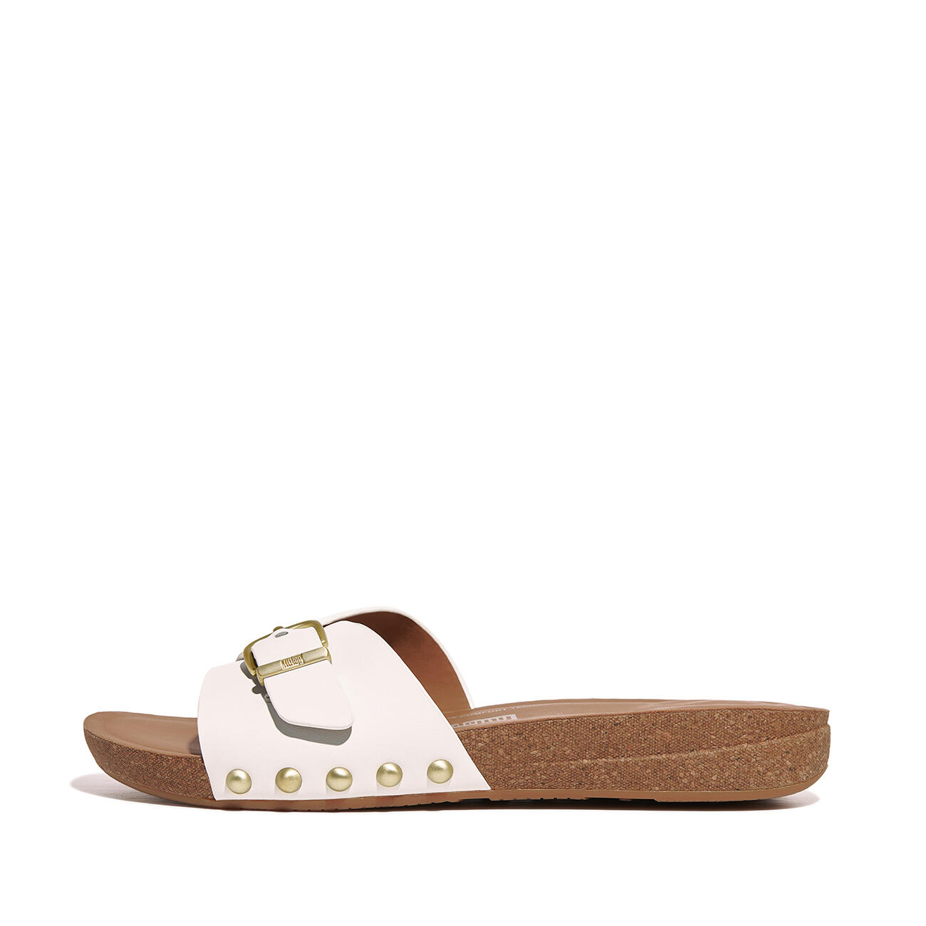 FITFLOP FitFlop Iqushion Adjustable Buckle Leather Slides  URBAN WIT 36 3/7