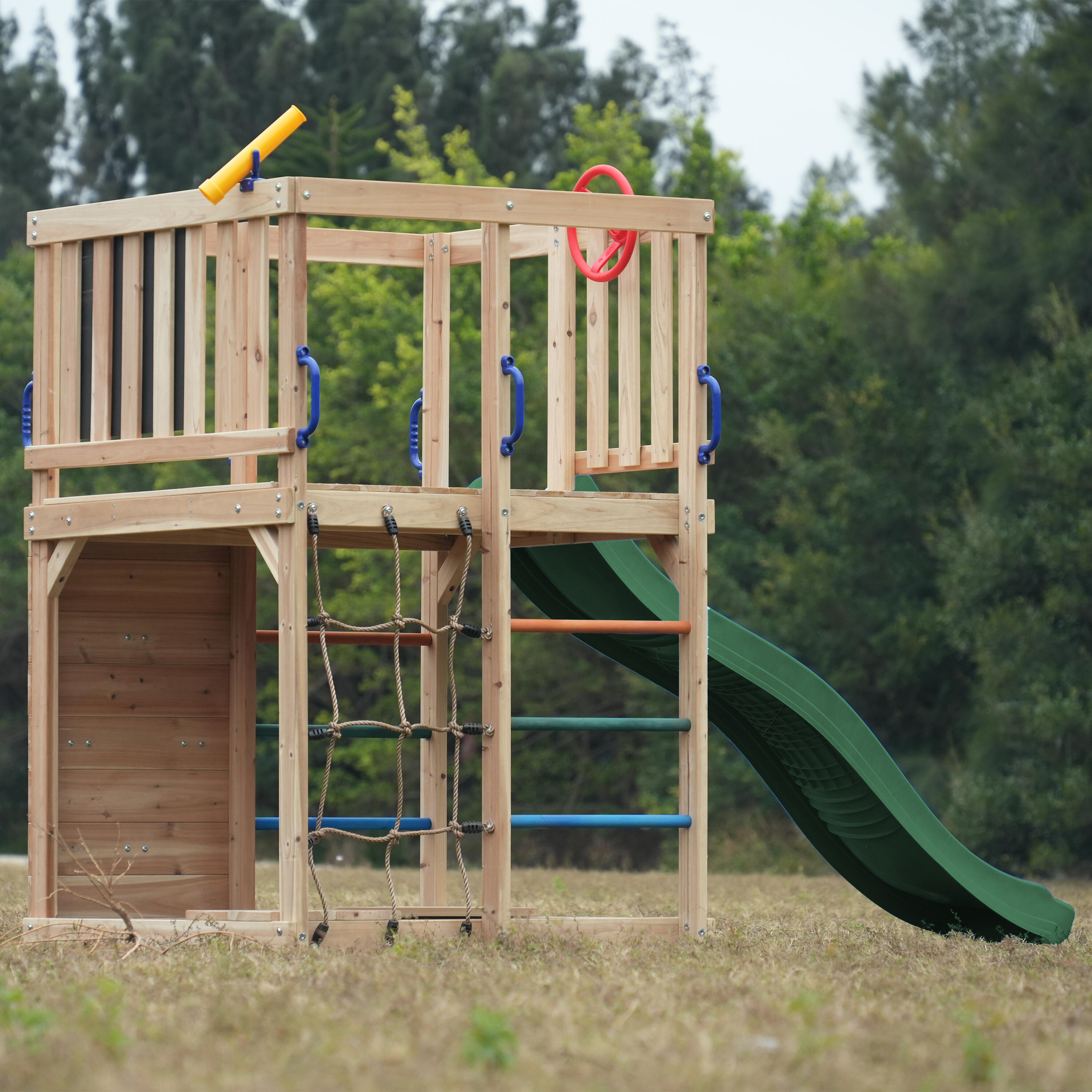 Aire de Jeux - Structure d'escalade, AXI Sam, Toboggan Vert 7/7